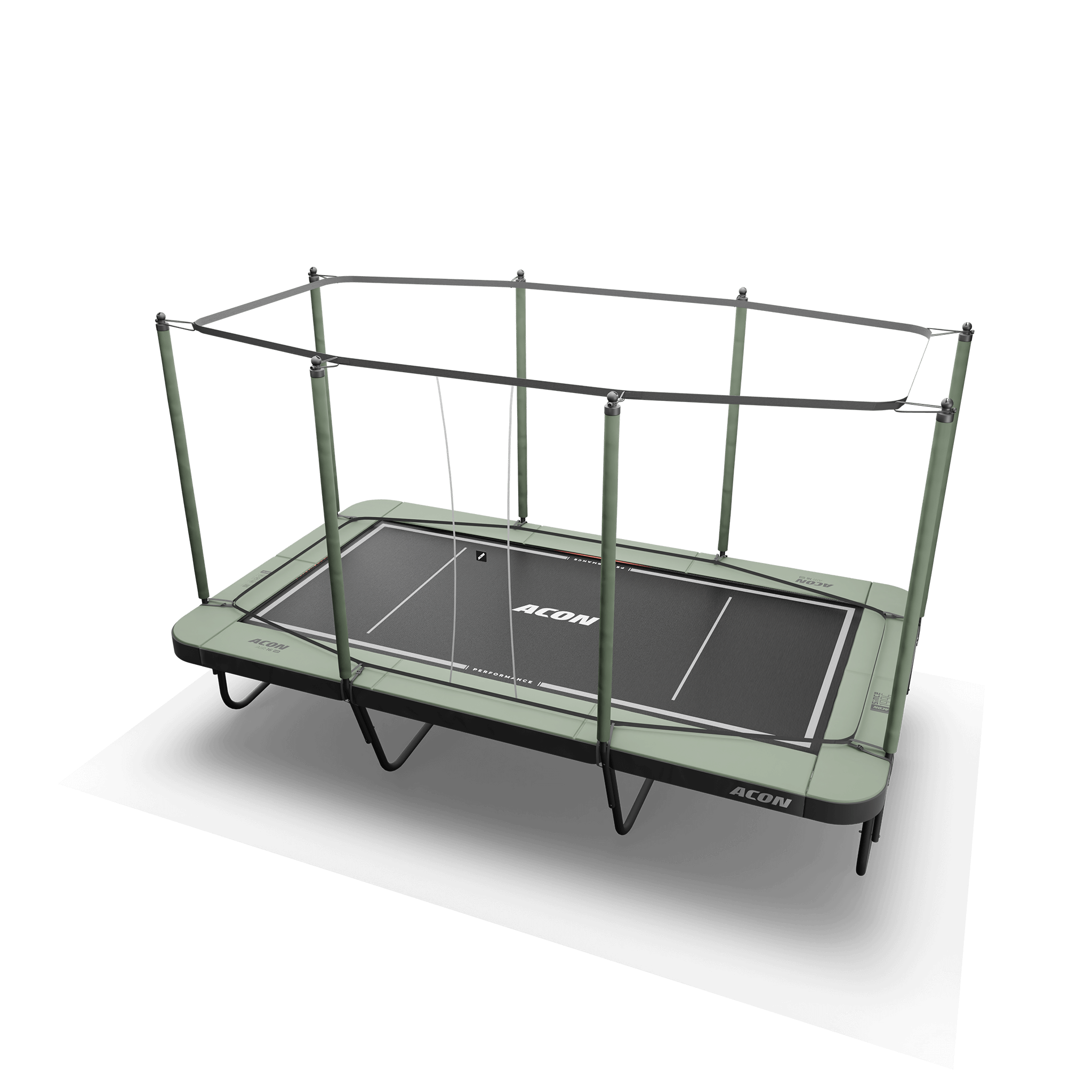 Performance trampoliinimatto asennettuna Acon 16HD-trampoliiniin