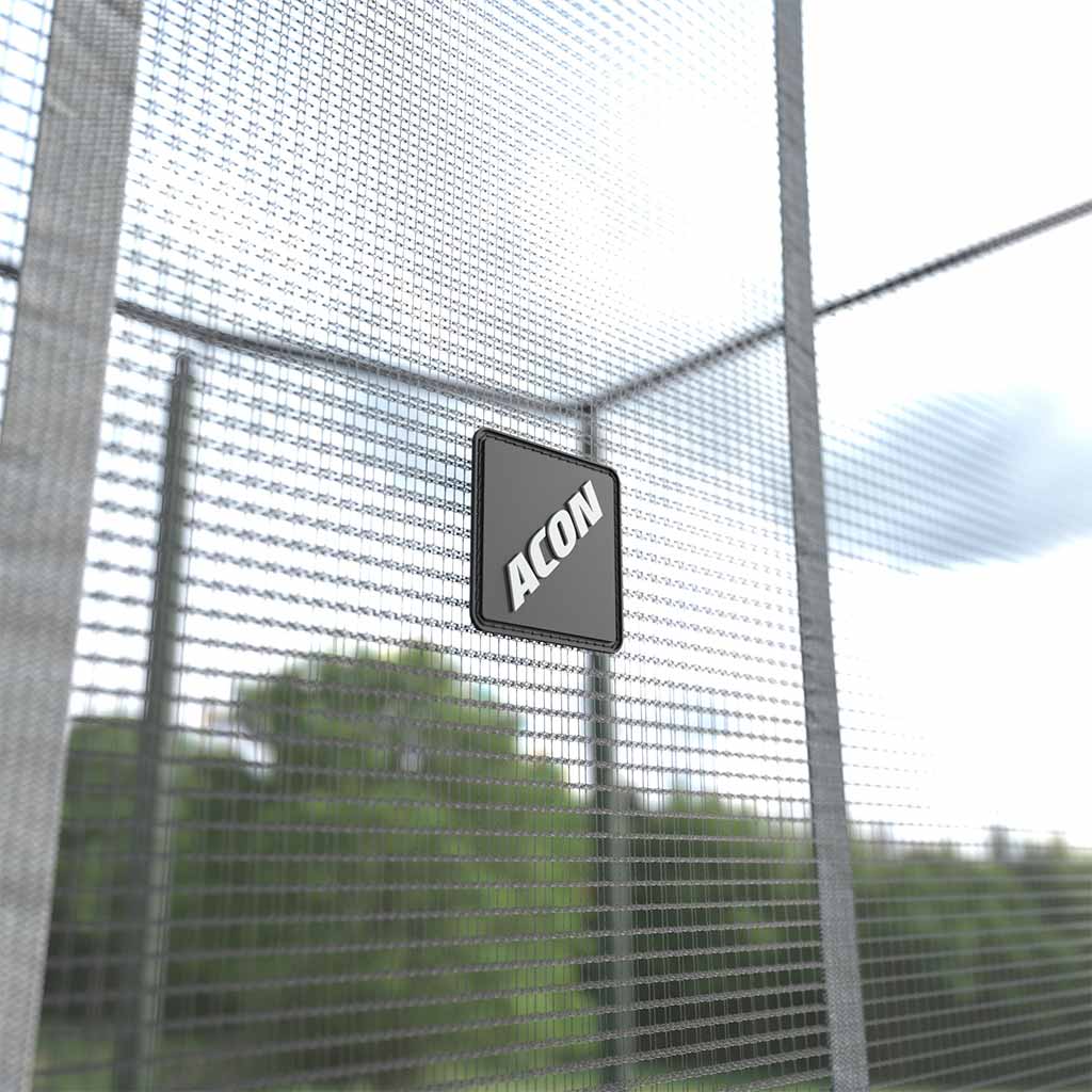 Yksityiskohta HD-trampoliinin turvaverkon oviaukosta