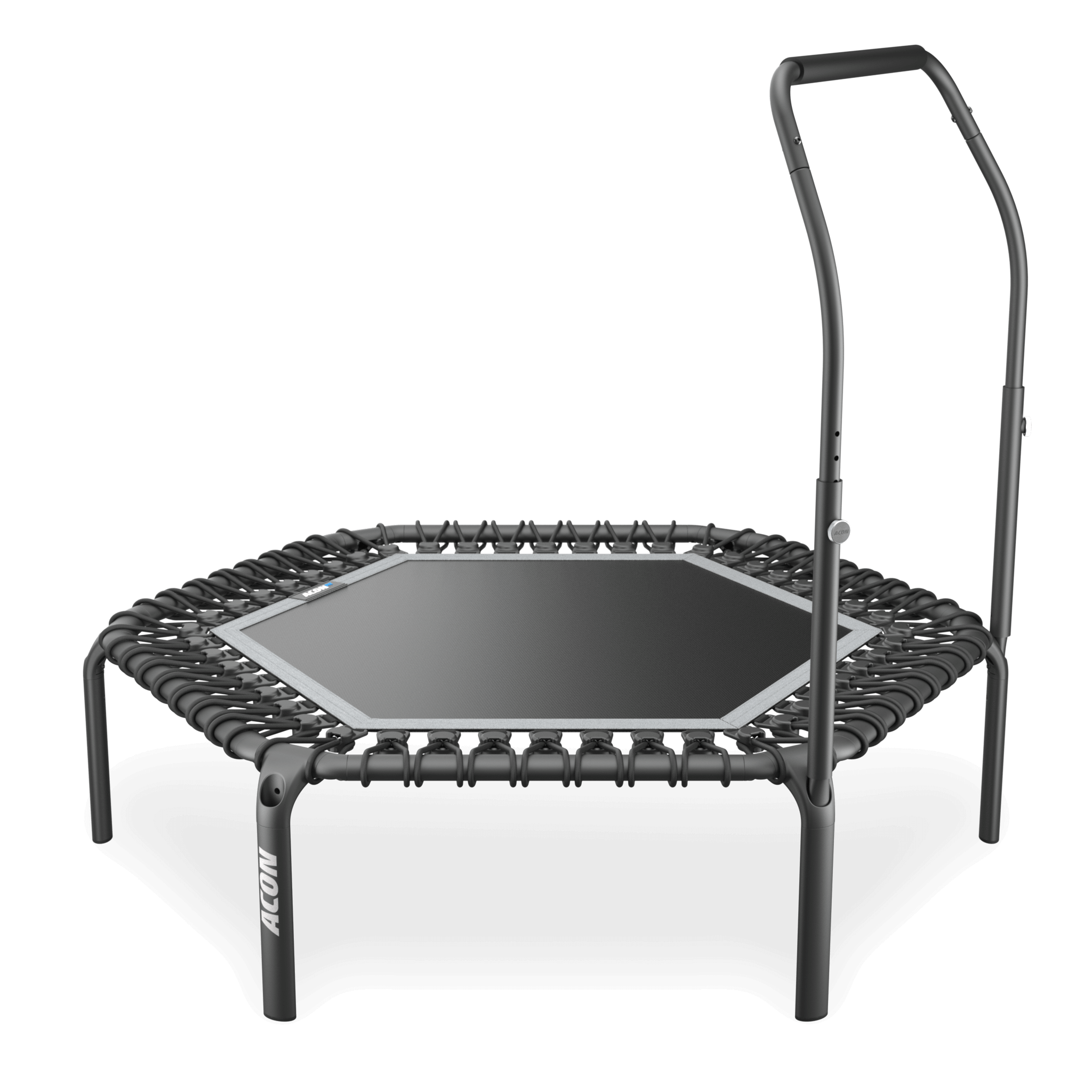ACON Fit 1,14 m Hexagon trampoliini Active-kahvatangolla, musta.