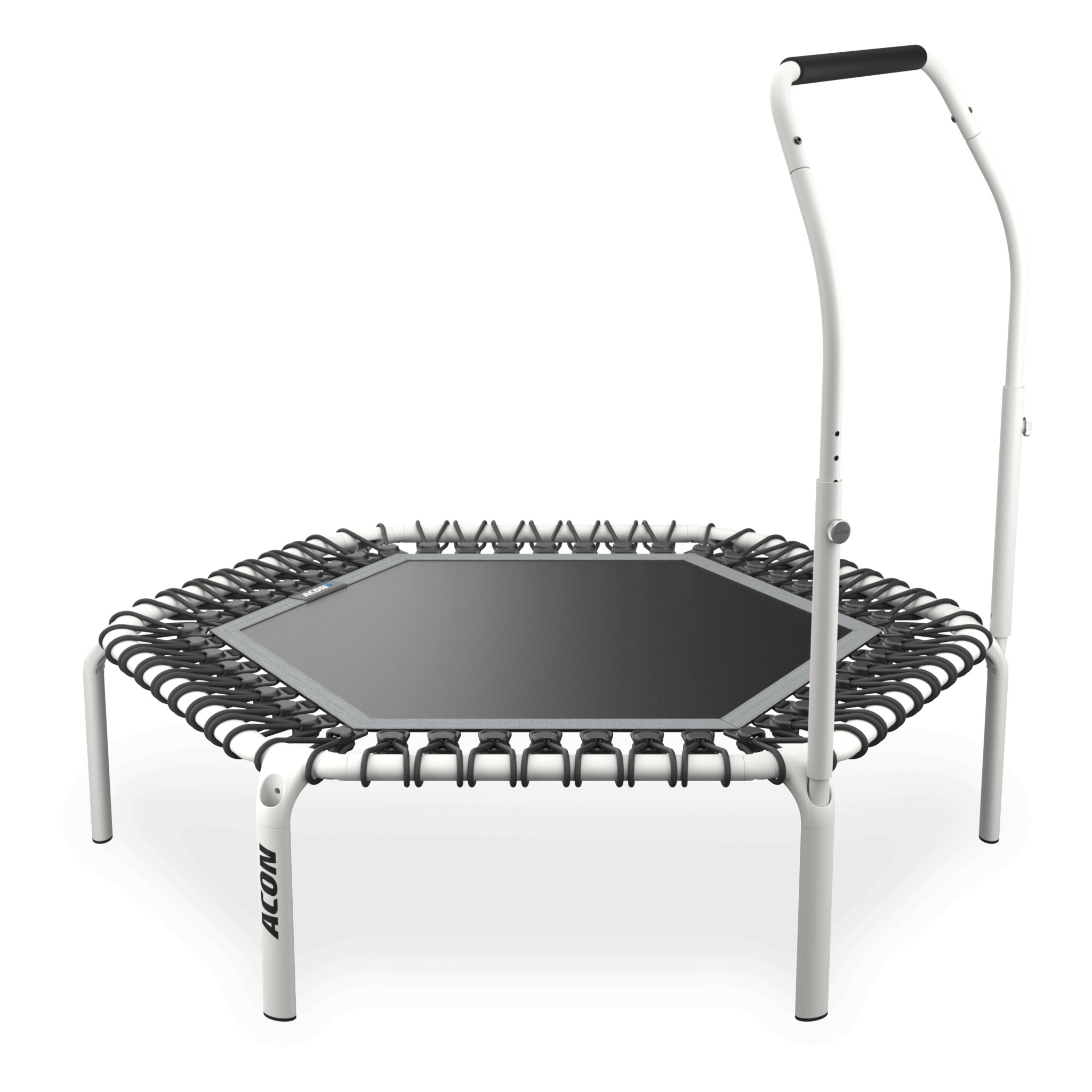 ACON Fit 1,14 m Hexagon trampoliini Active-kahvatangolla, valkoinen.