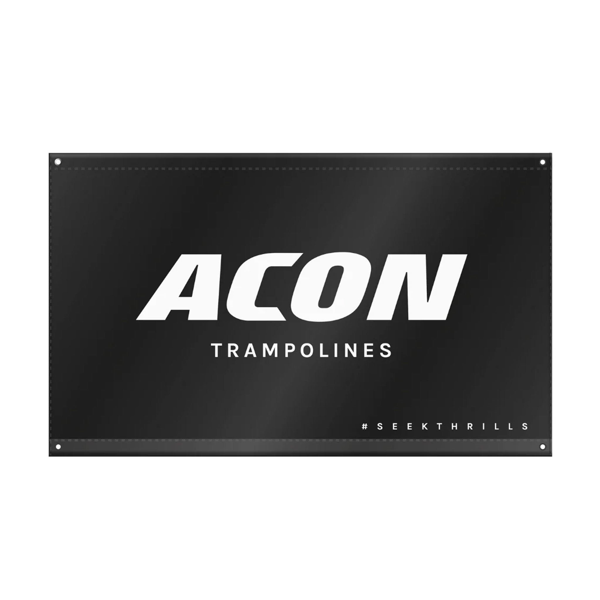 Musta ACON-lippu valkoisella taustalla.