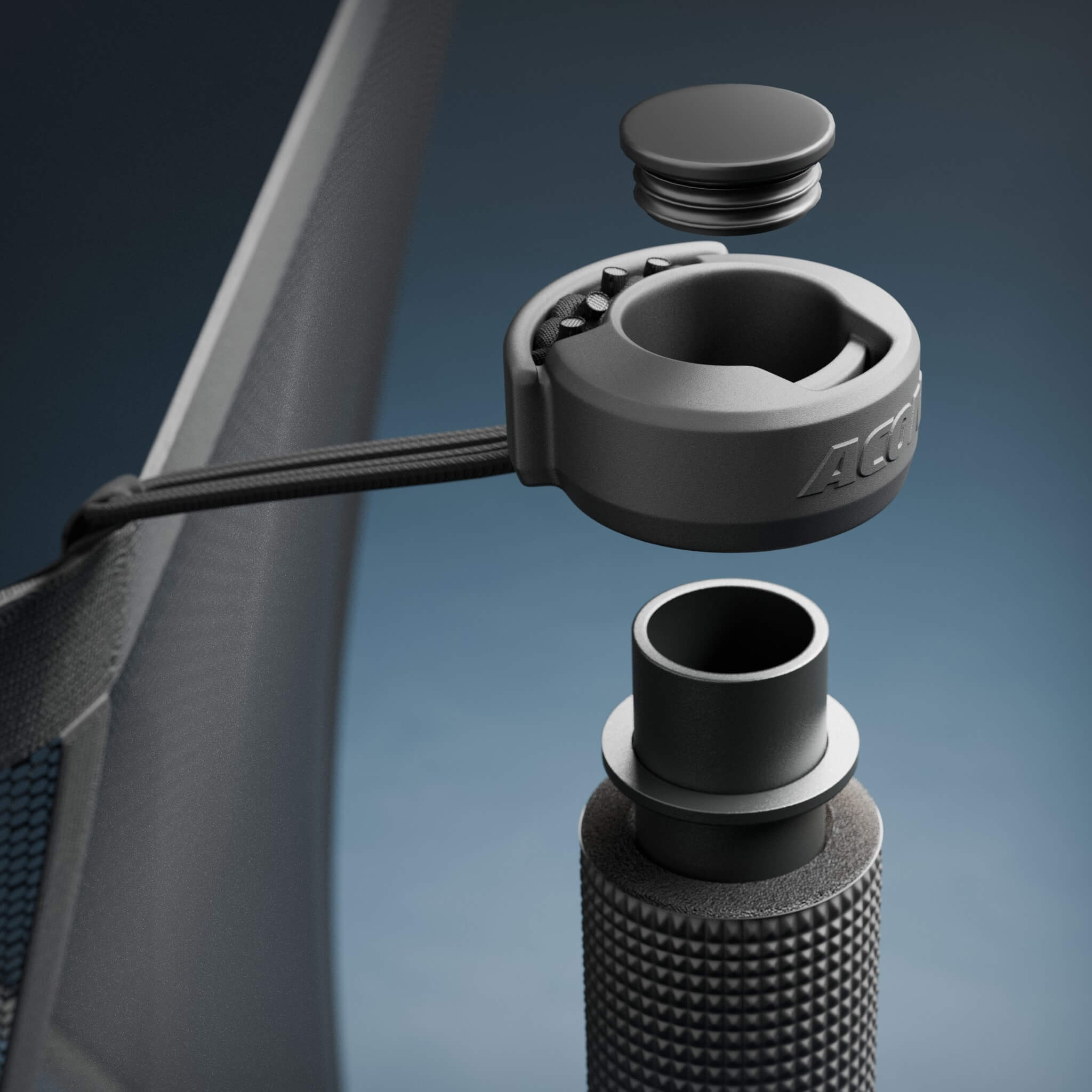 ACON Air 4,3m Pyöreä trampoliini turvaverkolla ja tikkailla (5)