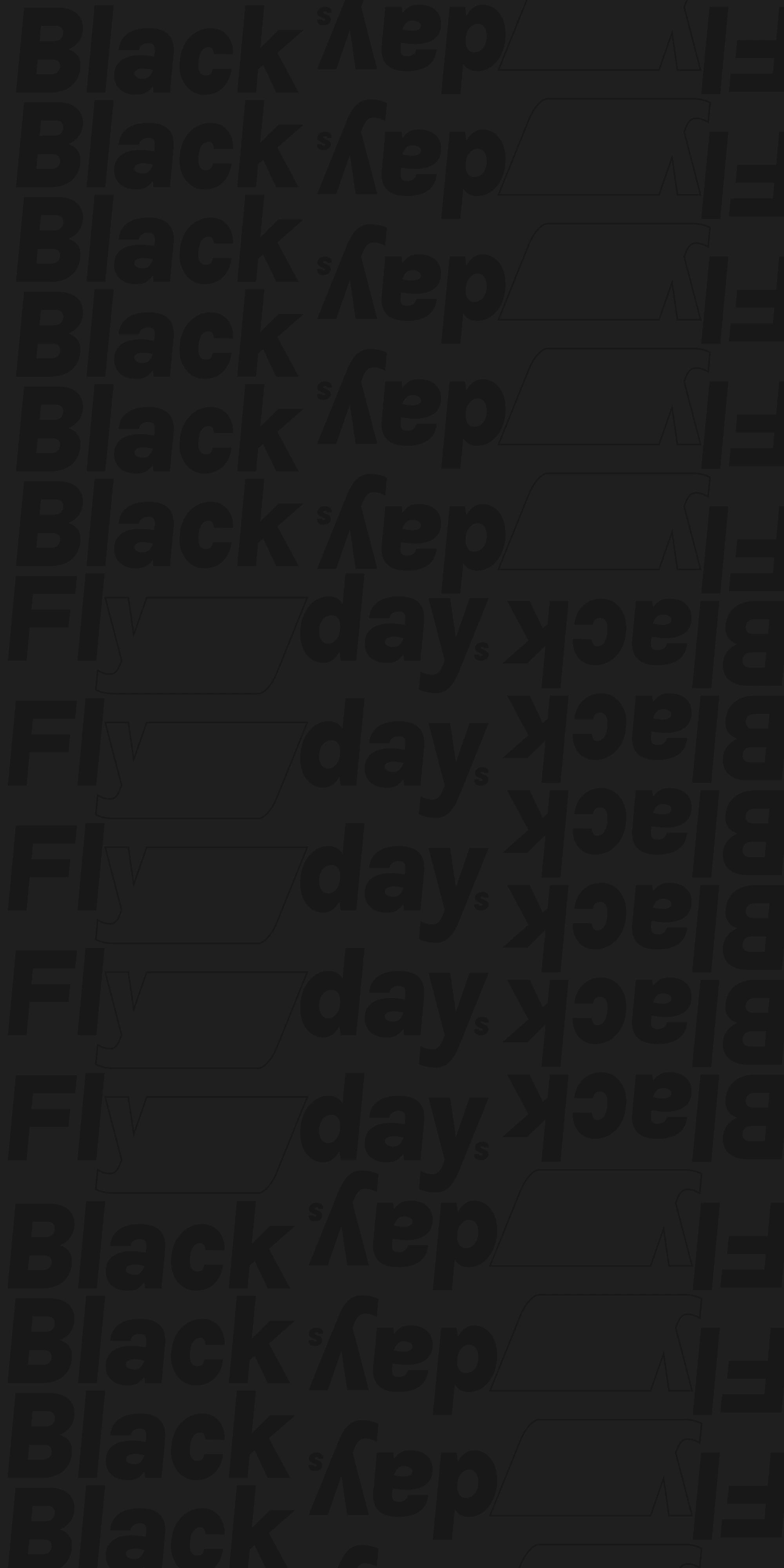 Musta tausta, jolla toistuu Black Flydays -kuvio.