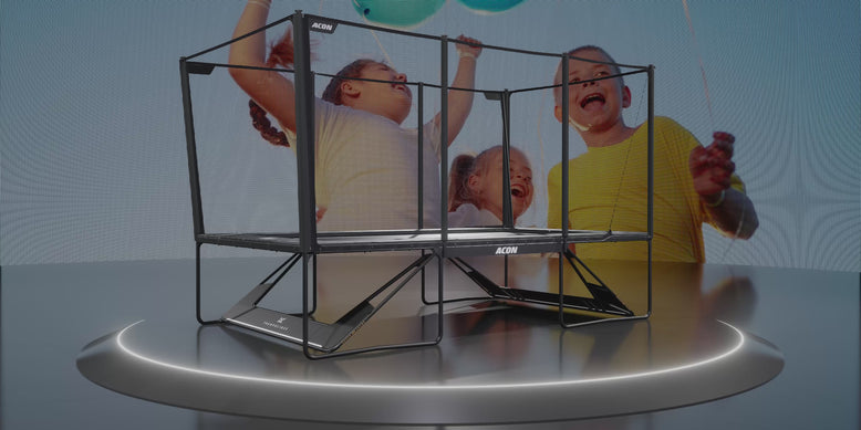 Video, jossa demonstroidaan Acon X trampoliinin Play paneelin vaihtumista.