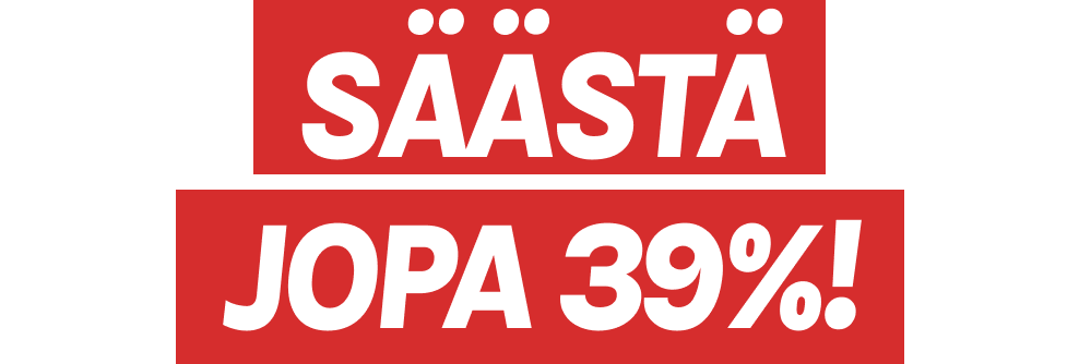 Yli 70 Black Friday tarjoustuotetta, ilmaisia lahjoja ja paljon muuta!    