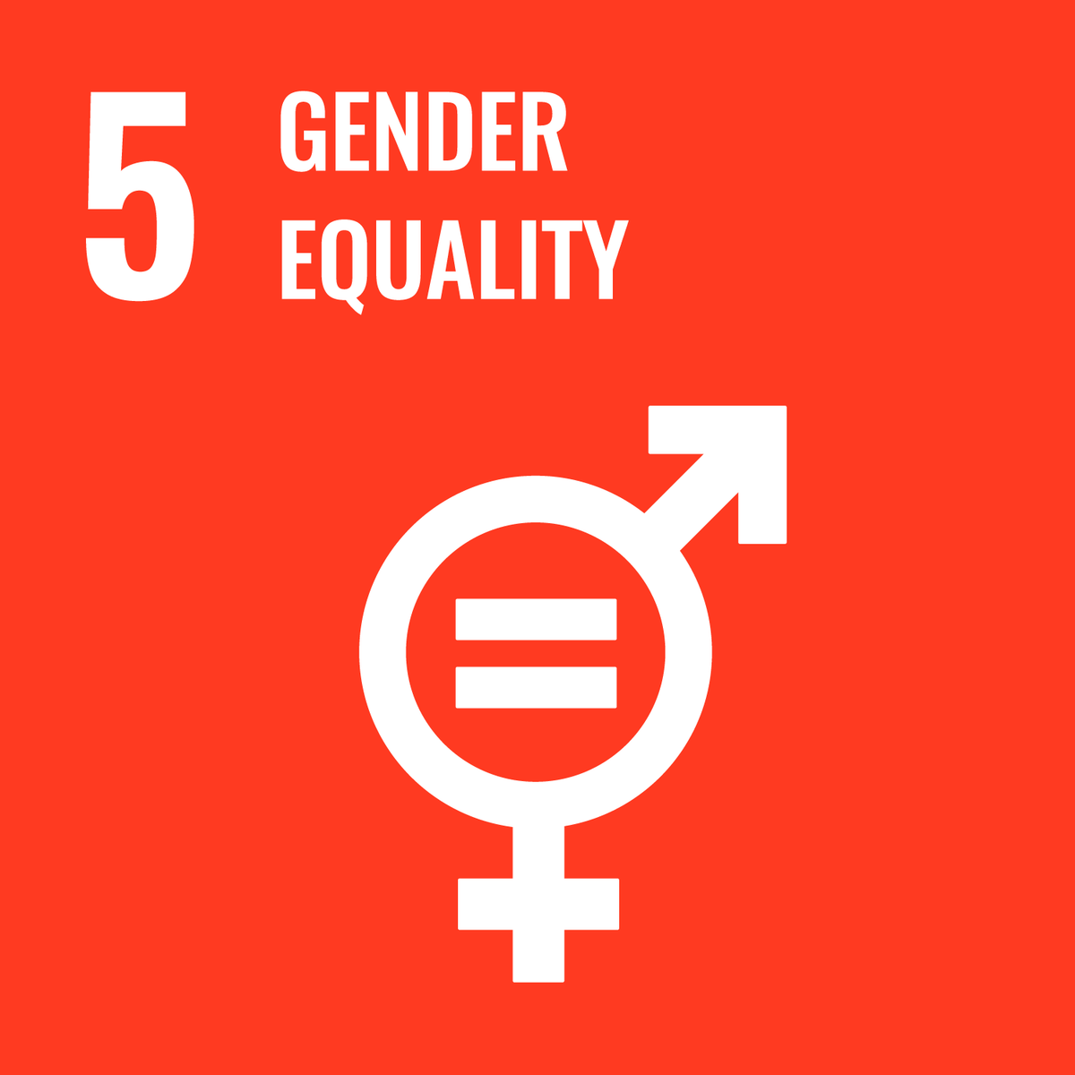 YK:n vastuullisuusmerkki 5 - Gender Equality.