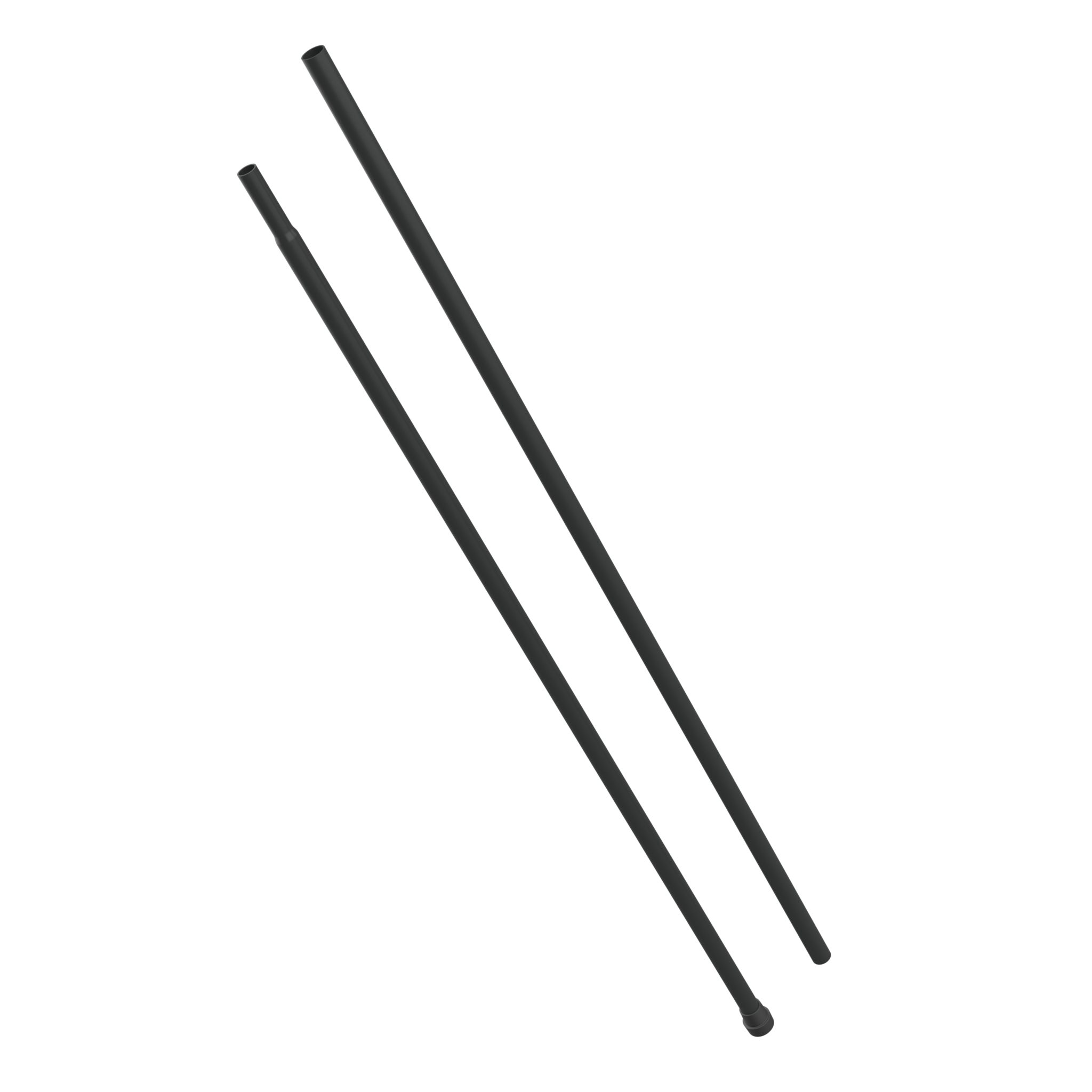 Musta Turvaverkon tolppa ACON Standard turvaverkolle valkoisella taustalla